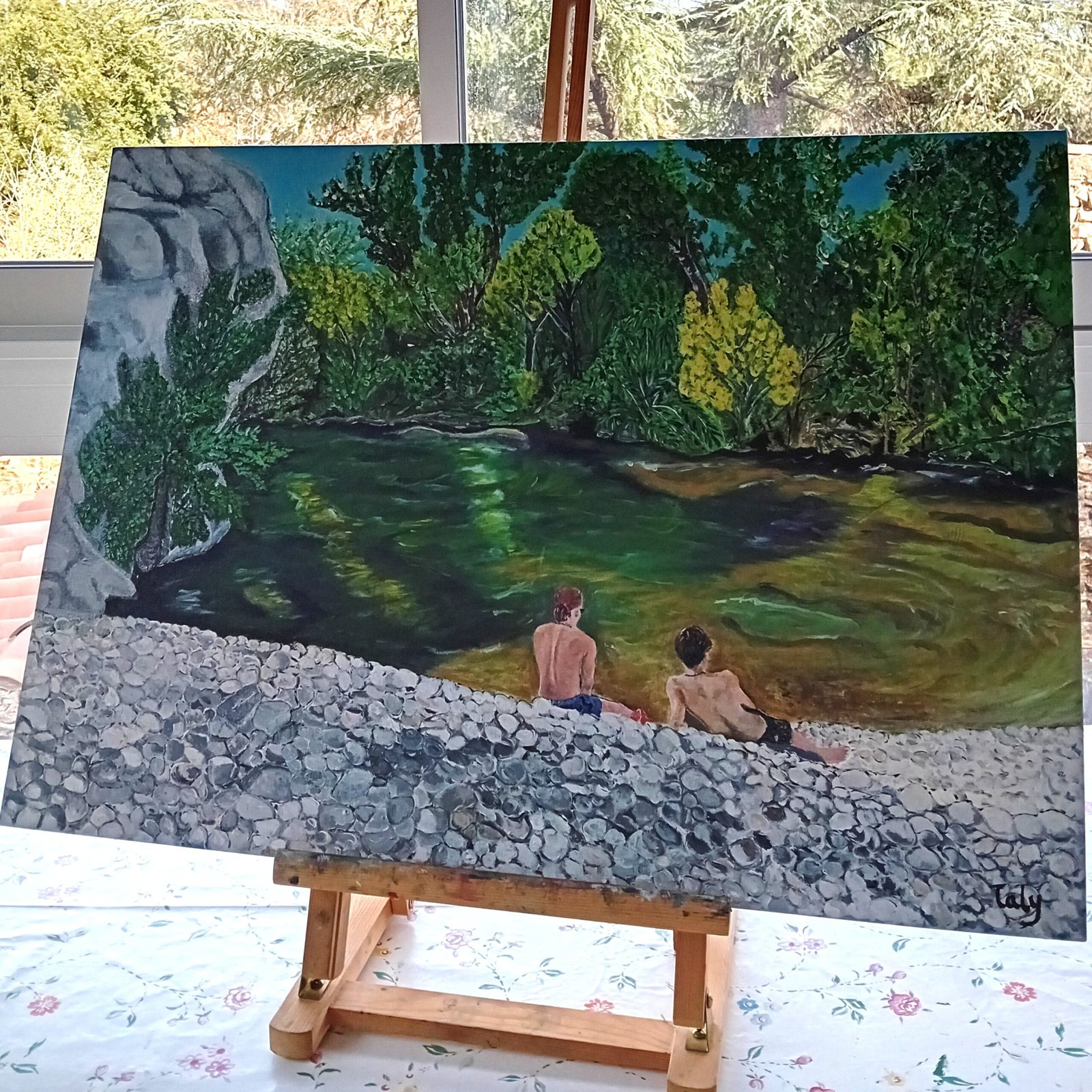 Les garçons à la rivière