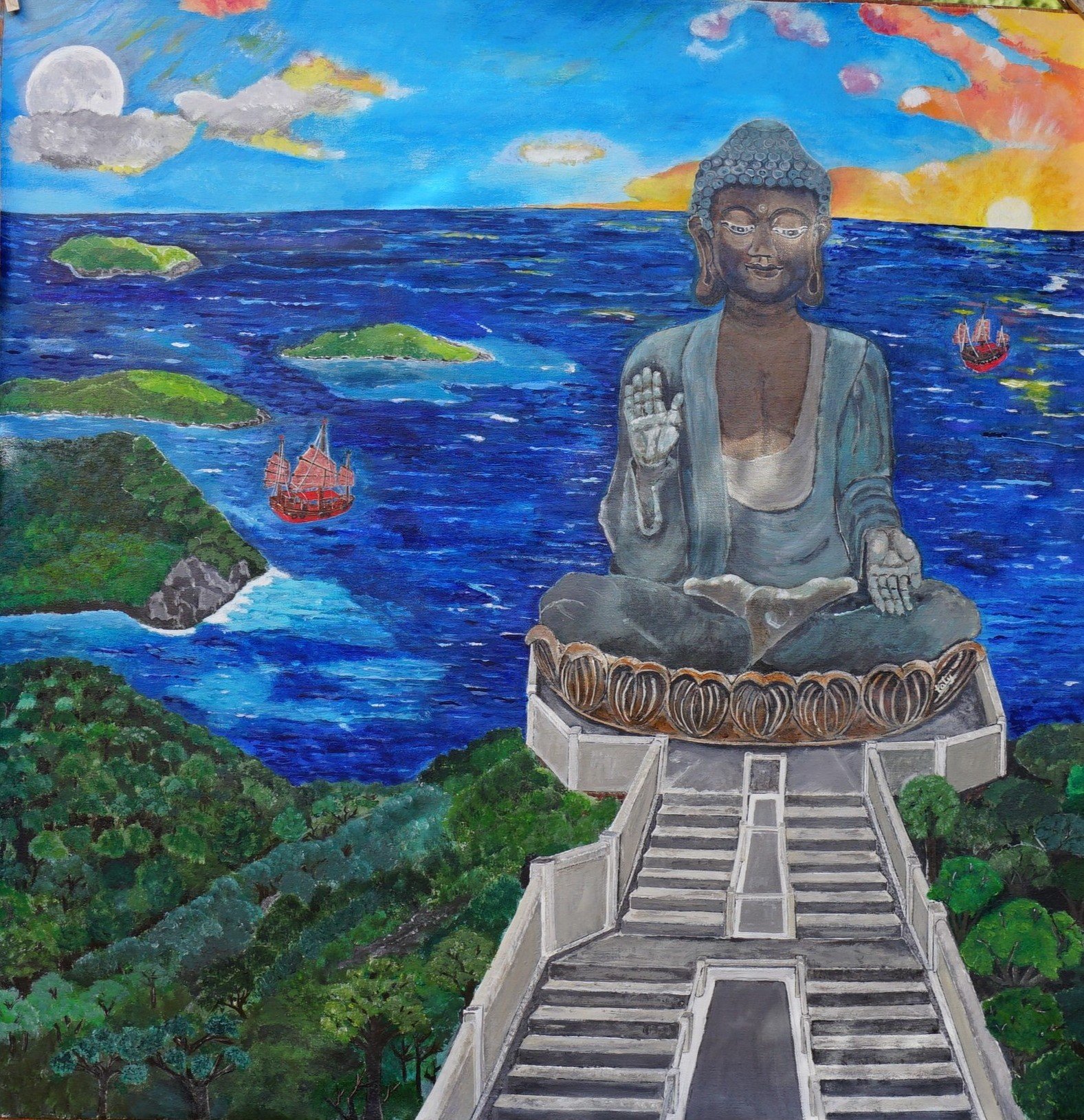 Le bouddha et les cinq éléments