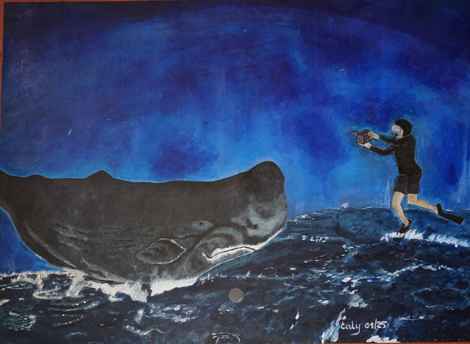 Le cachalot et le plongeur